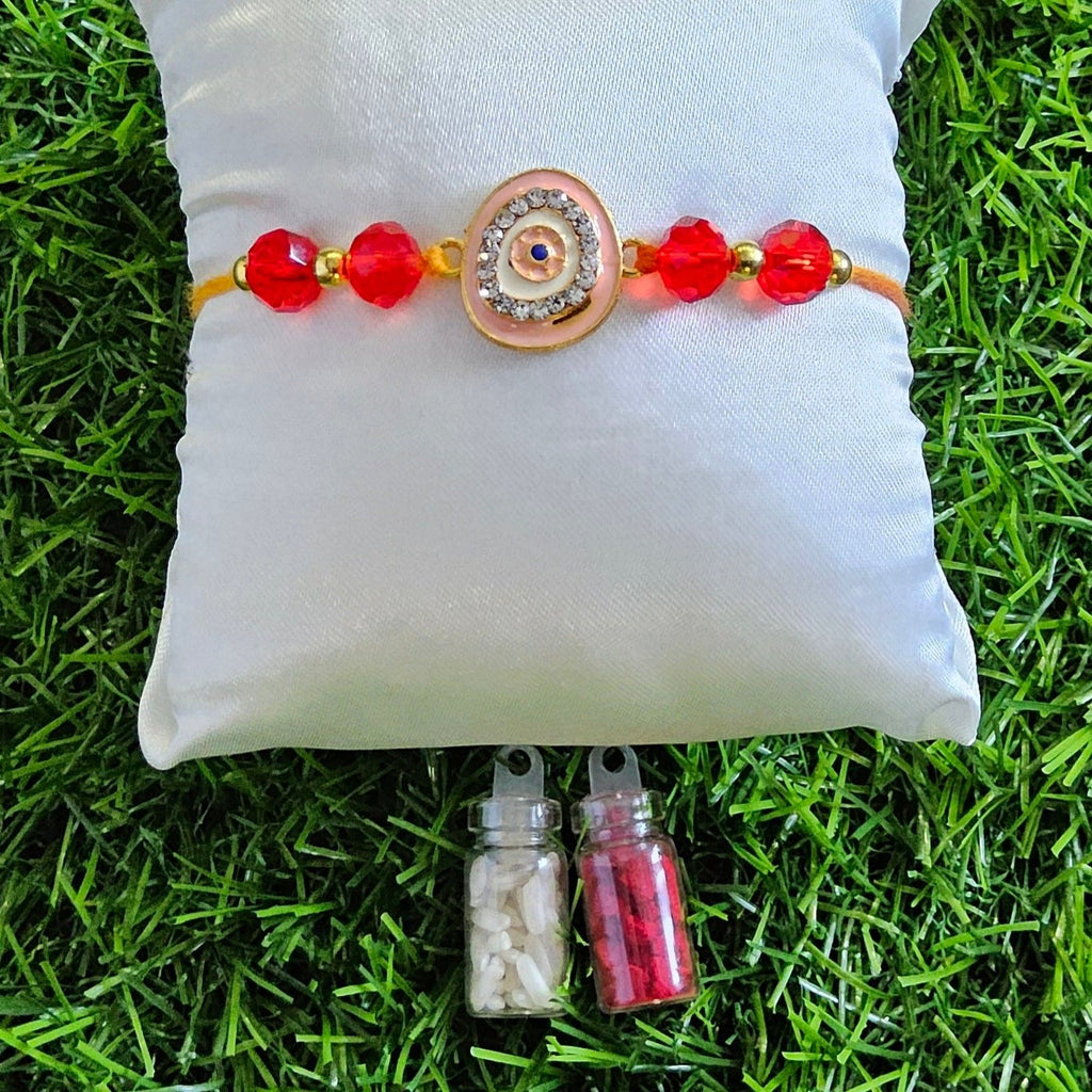 BEAUTIFUL AD STUDDED EVIL EYE RAKHI