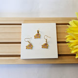PUPPY CHARM PENDANT & EARRING
