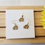 PUPPY CHARM PENDANT & EARRING