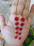 RED LONG EARRINGS