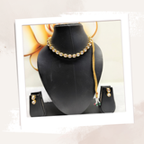 Kundan Neckline Necklace - Oval